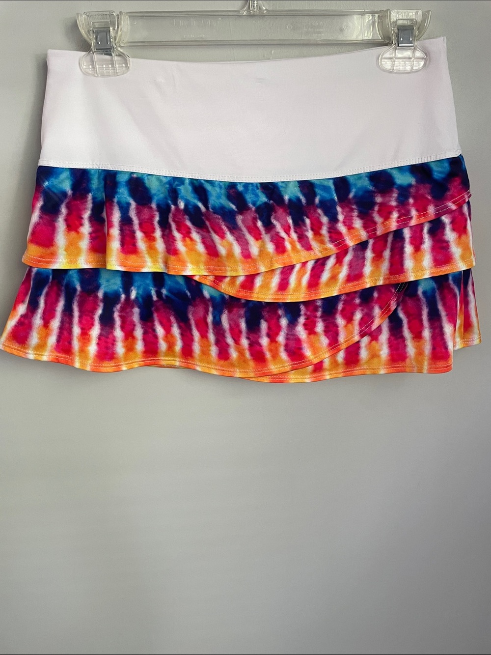 Lucky In Love Tie Dye Tiered Tennis Skort Size Small